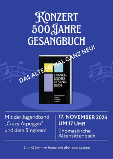 Plalat 500 Jahre Gesangbuch Konzert Altensittenbach