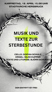 Plakat für Musik und Texte zur Stzerbestunde