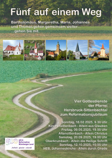 Plakat 5 auf einem Weg